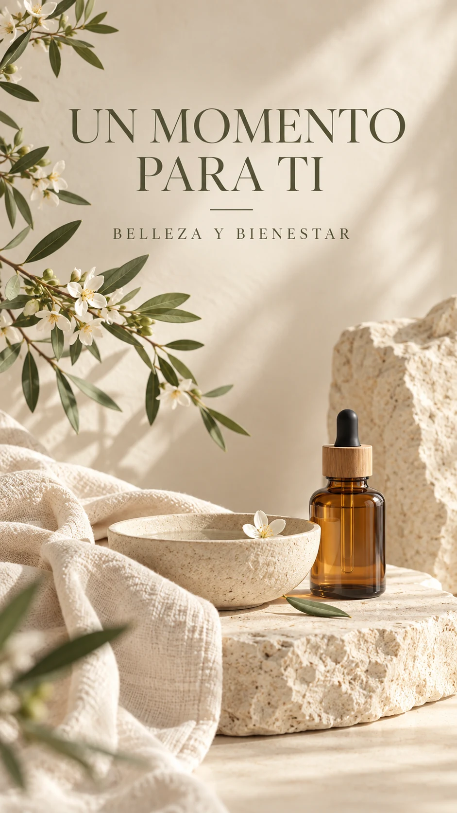 Afiche completo de belleza y bienestar: Un momento para ti